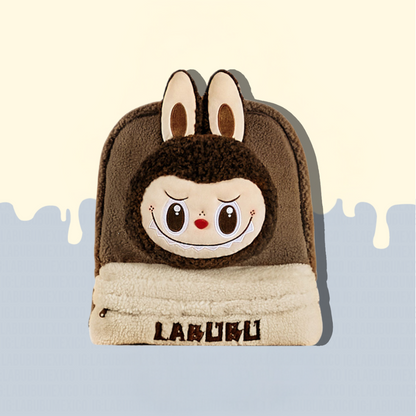 Classic Bag Series-LABUBU Berber Fleece Backpack (Brown)